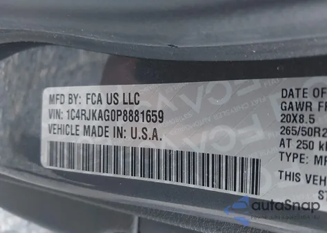 2023 Jeep Grand Cherokee L Laredo/L Altitude z USA, uszkodzony, nr VIN 1C4RJKAG0P8881659